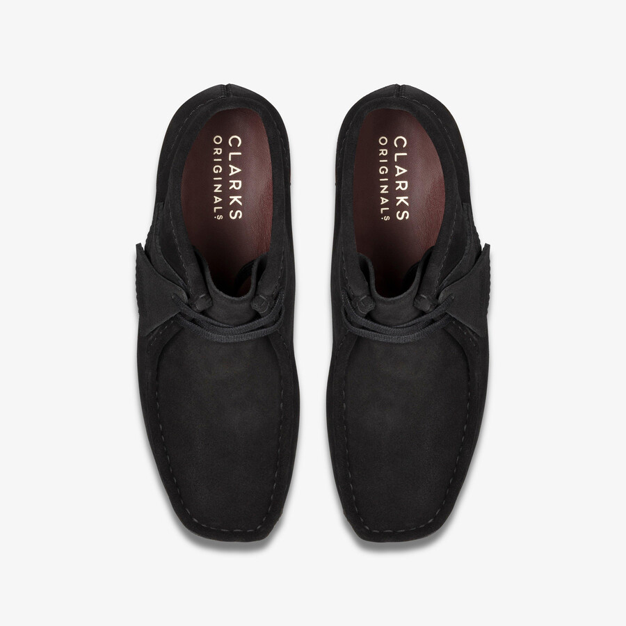 buty wallabee - czarny zamsz